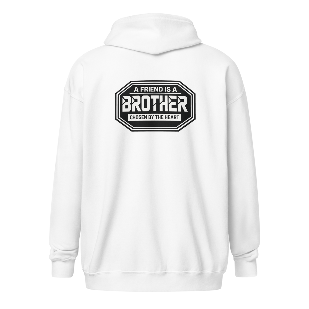 MOT 313 Heavy-Blend Zip Hoodie A Friend is a Brother
